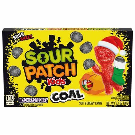 Sour Patch Kids Christmas Coal Theatre Box 88g